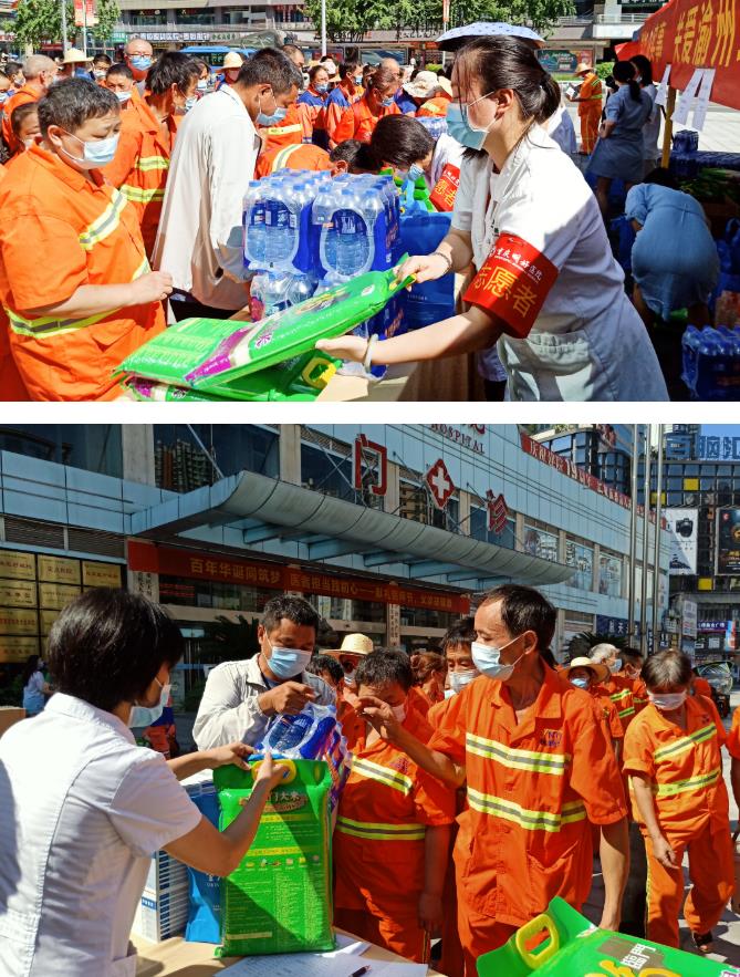 關愛(ài)渝州環衛工(gōng),明(míng)好(hǎo)夏日(rì)送清涼,義診送健康